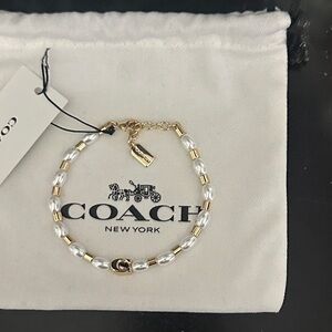 Coach Gold and pearl bracelet